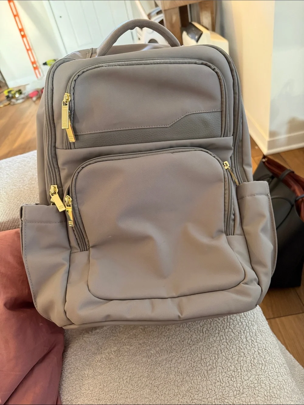 Open story Backpack with Gold Hardware